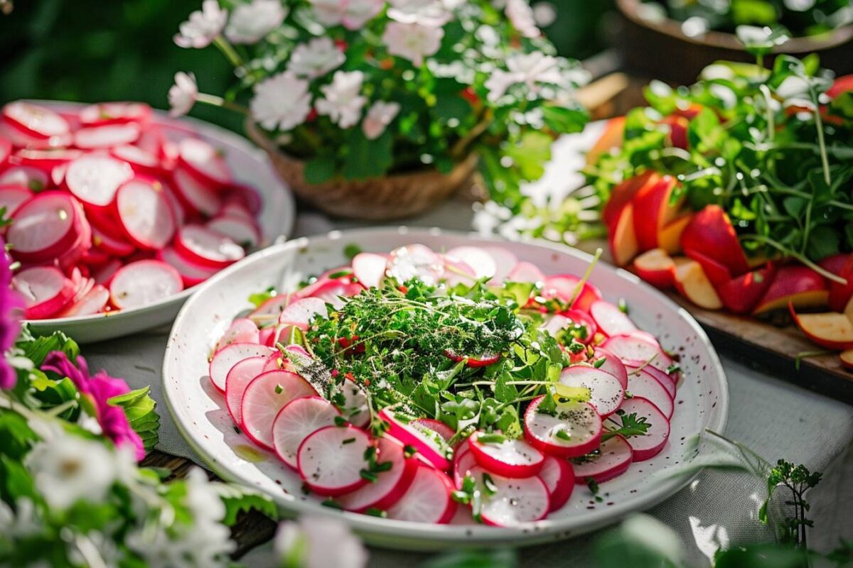 Découvrez cette salade croquante de radis, cresson et pomme – Un délice simple et rapide pour égayer vos repas