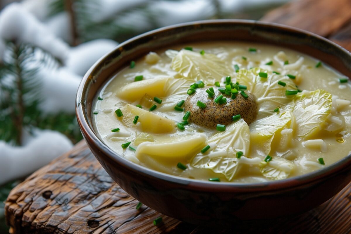 Découvrez comment ce velouté d’endives et de pommes de terre revisité à la moutarde ancienne va égayer vos soirées d’hiver