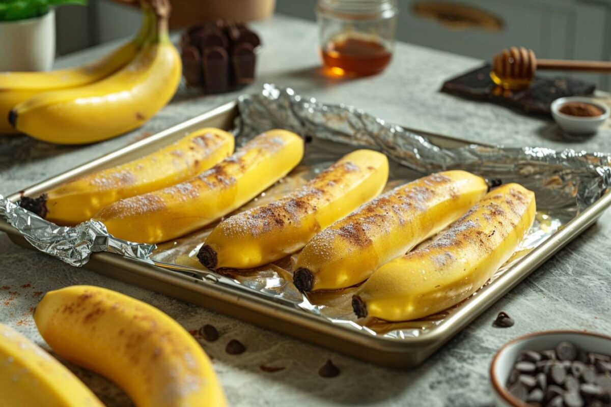 Découvrez comment transformer des bananes mûres en un dessert exquis avec la recette des papillotes de bananes