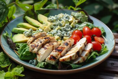 Découvrez comment transformer votre déjeuner avec une salade de poulet et gorgonzola inoubliable