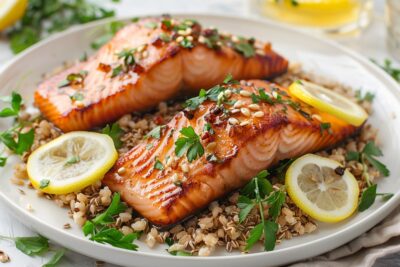 Découvrez comment transformer votre dîner avec cette recette exquise de blé au saumon