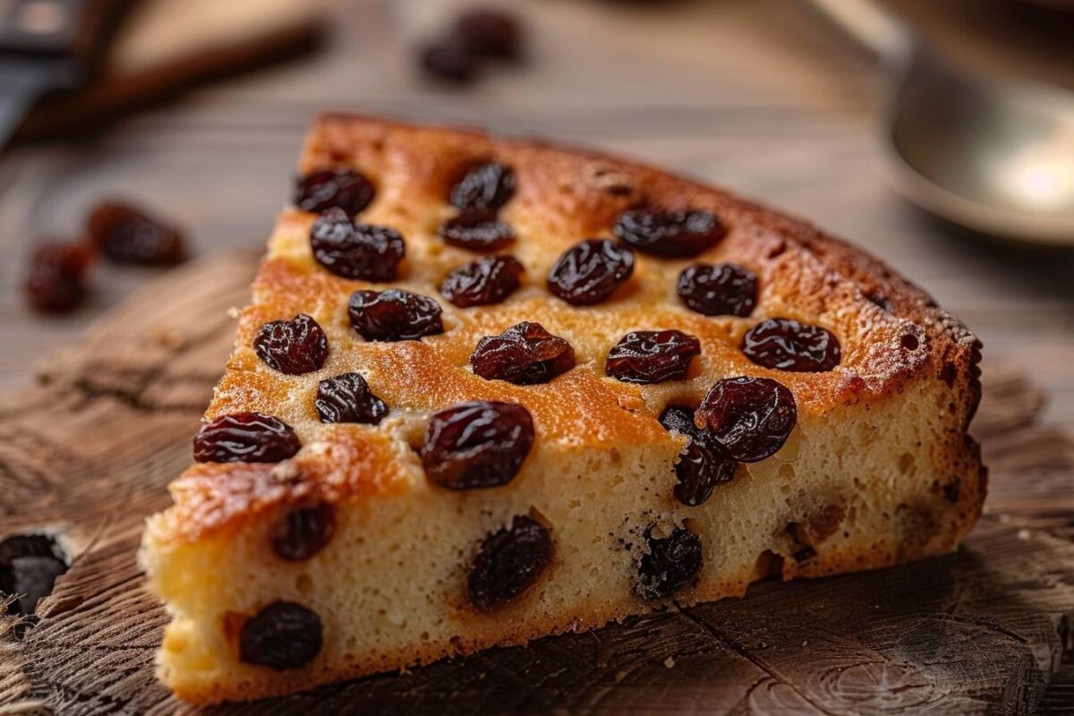 Découvrez comment transformer votre pain rassis en un délicieux gâteau aux raisins secs