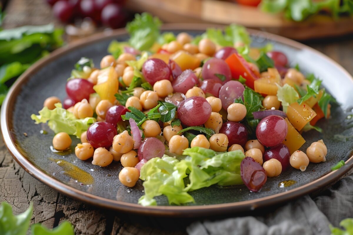 Découvrez comment transformer votre prochain repas avec cette salade de pois chiches et raisins