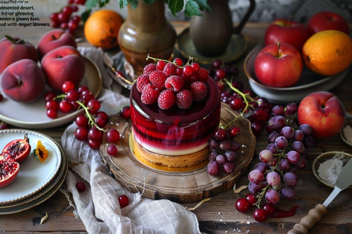 Découvrez la douceur irrésistible du miroir aux fruits rouges – une recette parfaite pour éblouir vos convives