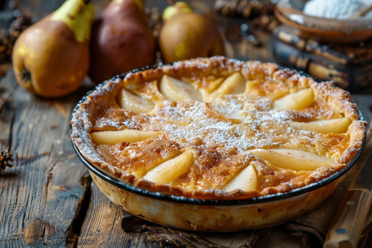 Découvrez la flognarde, la version auvergnate du clafoutis qui va ravir vos papilles avec des poires savoureuses