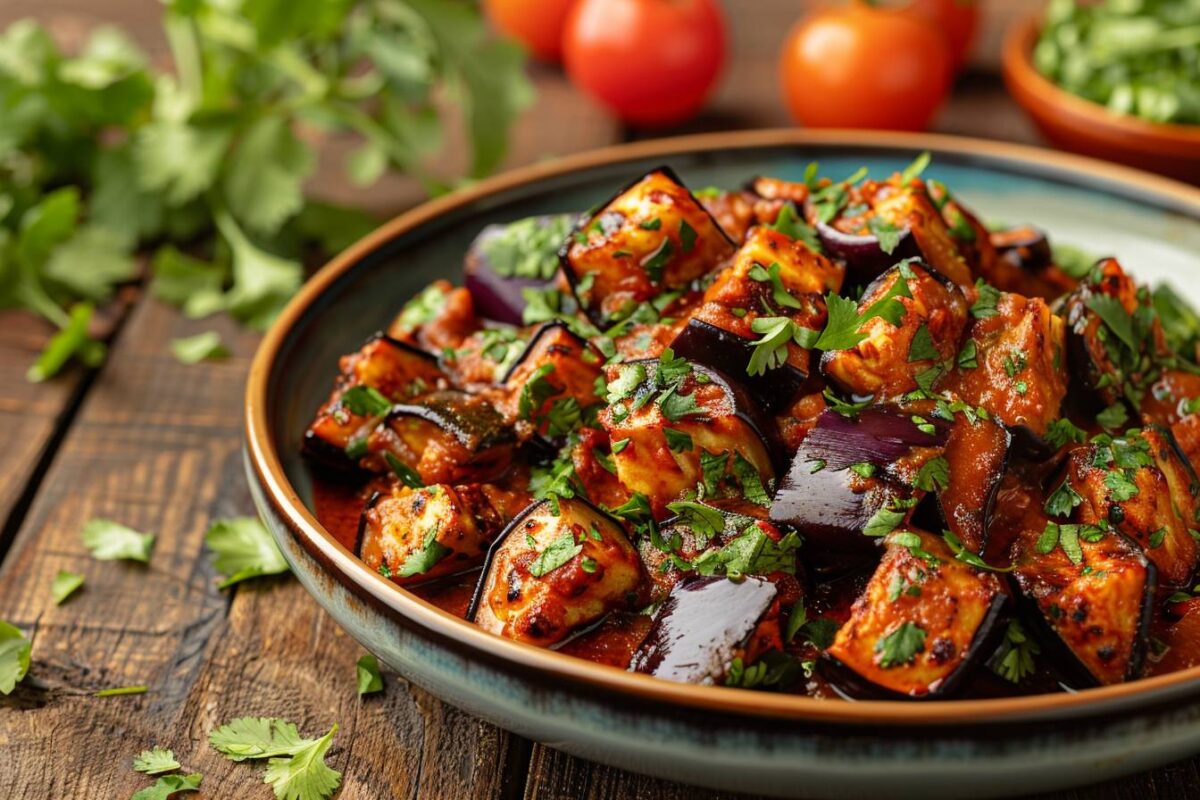 Découvrez la magie des aubergines avec la recette exotique du Baingan Masala, un plat qui ravira vos papilles