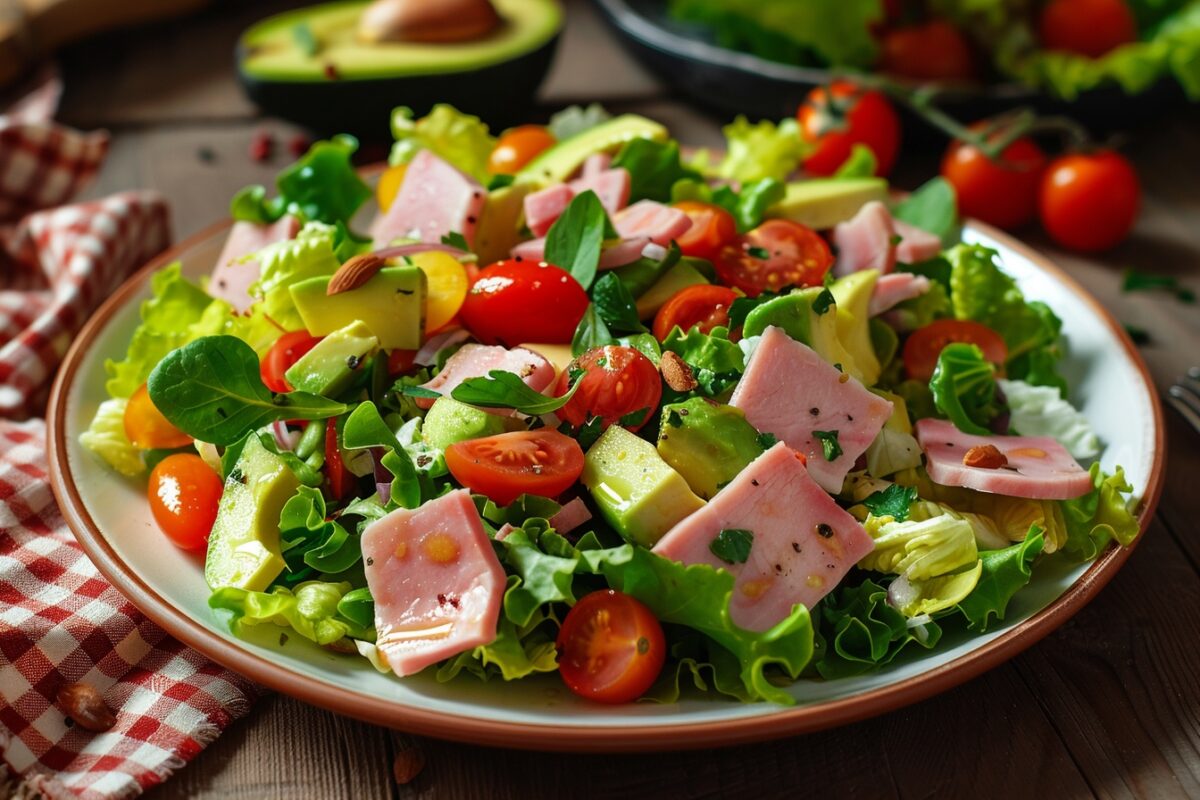 Découvrez la salade paysanne au jambon : une recette facile, rapide et savoureuse qui ravira vos papilles