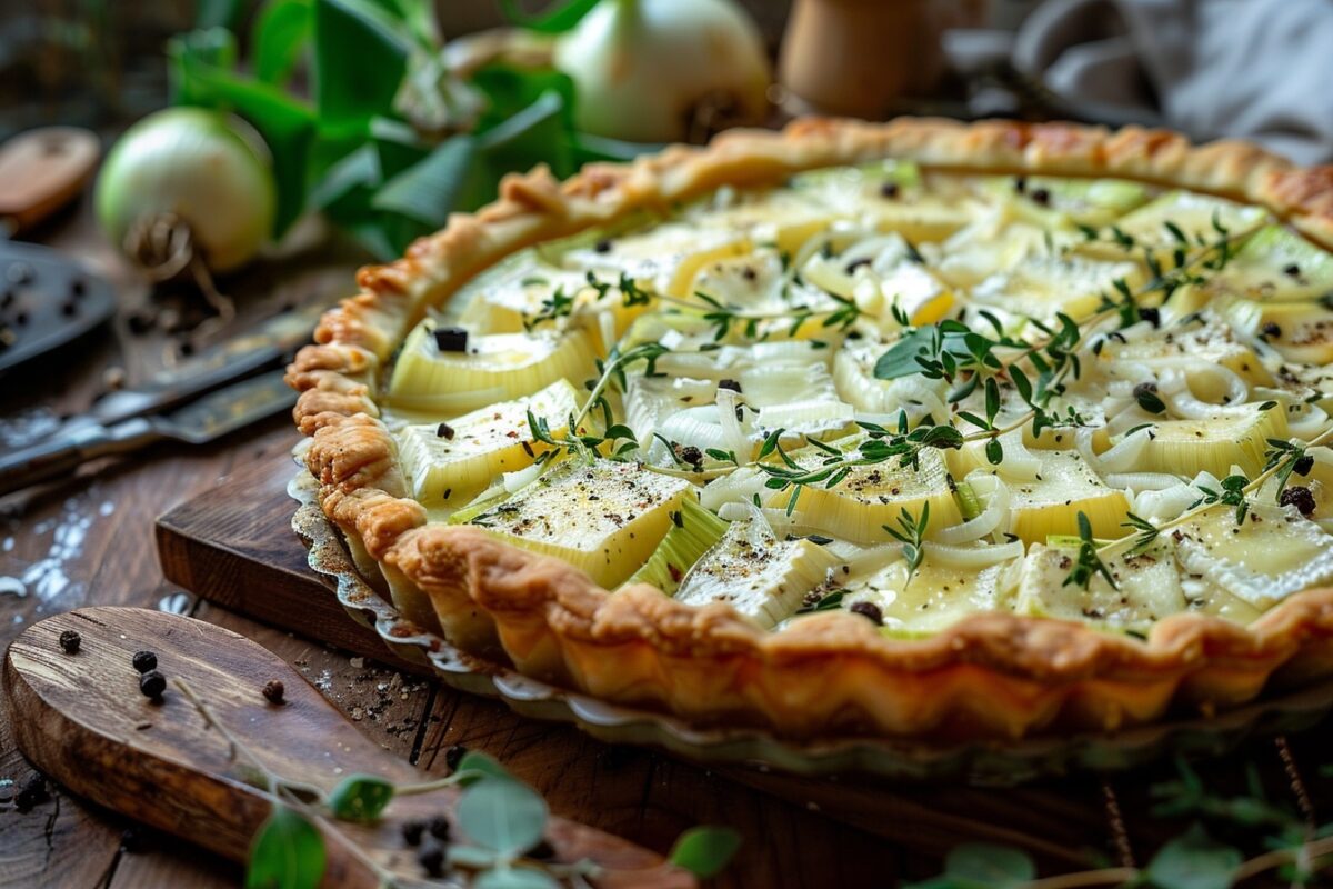 Découvrez la tarte au brie et aux poireaux : une recette qui ravira vos papilles et réchauffera vos soirées