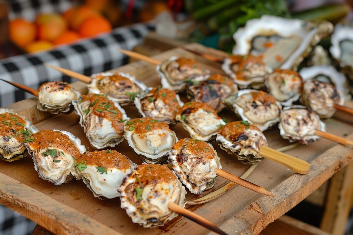 Découvrez les huîtres en brochettes à la Louisiane : un voyage culinaire entre terre et mer