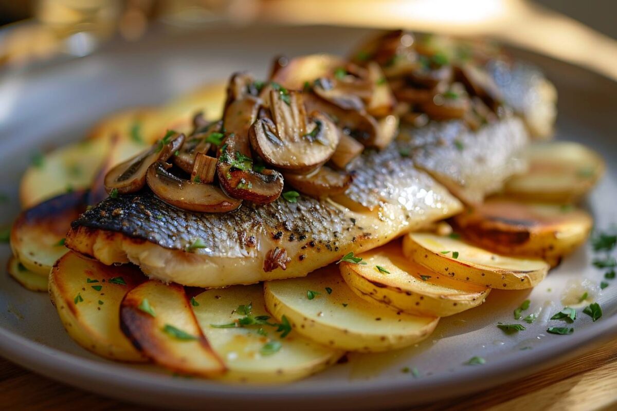 Redécouvrez la daurade : une recette farcie aux champignons et un lit de pommes de terre pour ravir vos invités