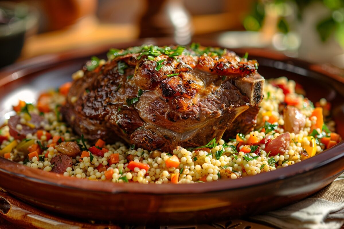 Redécouvrez la magie du couscous à l’épaule d’agneau, une recette savoureuse et réconfortante