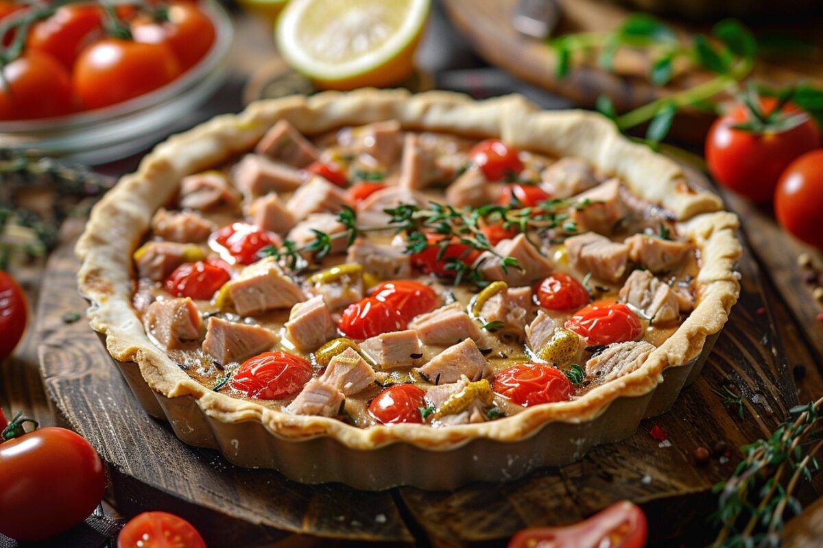 Redécouvrez la tarte à la moutarde à la tomate et au thon : une recette simple qui ravira vos papilles et celles de vos invités