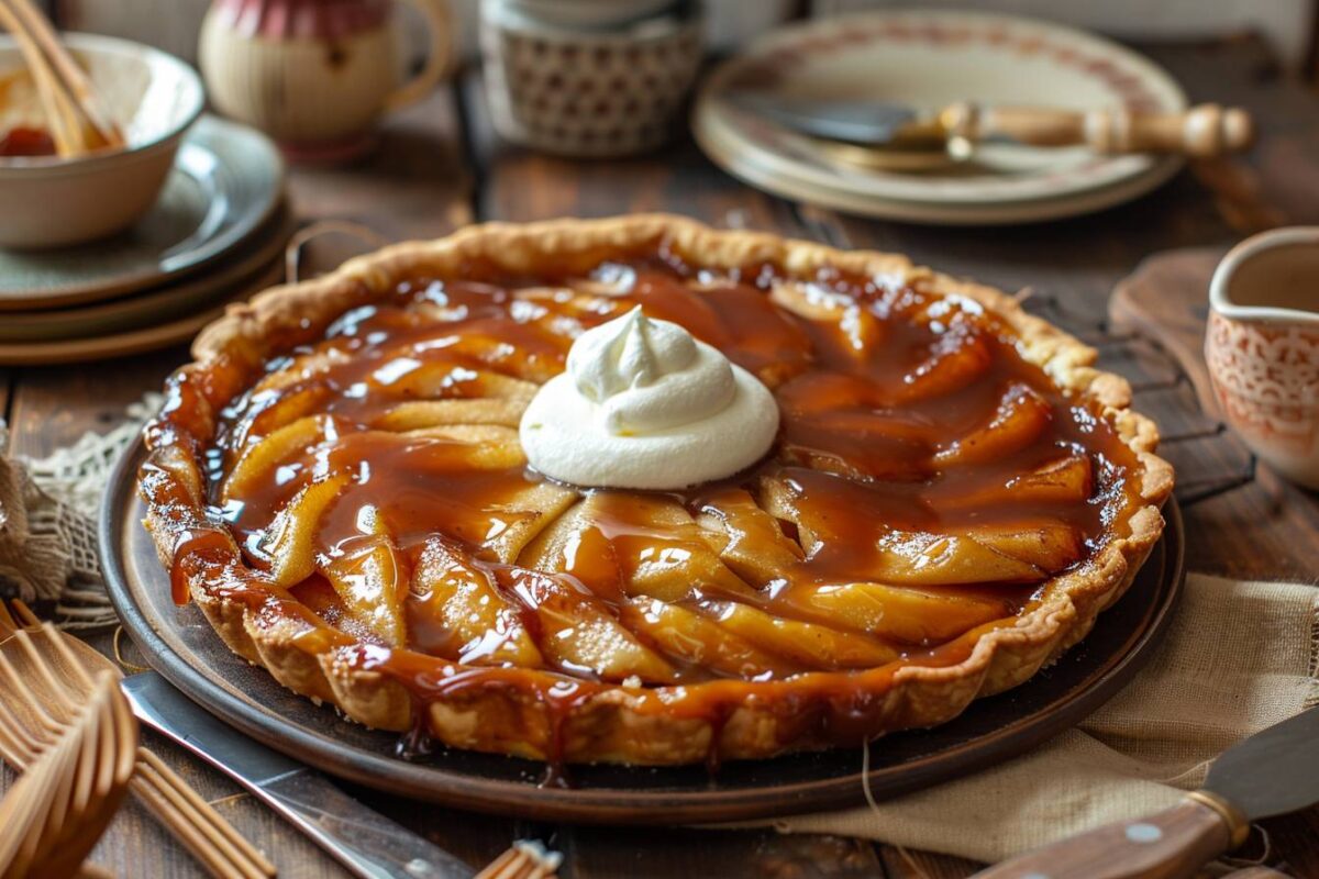 Redécouvrez le classique avec une touche croustillante: la tarte tatin sablée, une recette simple et délicieuse qui ravira vos papilles