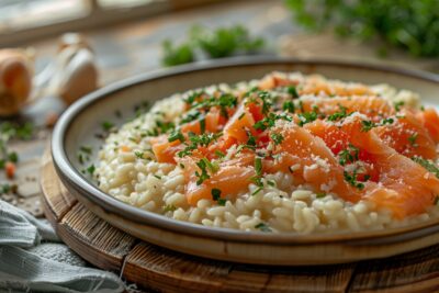 Redécouvrez le risotto : une recette sublime de risotto au saumon fumé qui ravira vos papilles et celles de vos invités