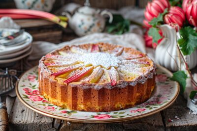 Réinventez votre dessert avec cette recette de quatre-quarts à la rhubarbe, un pur délice à ne pas rater!